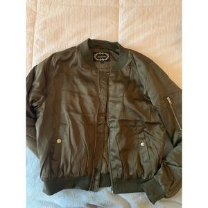 Dark green bomber jacket